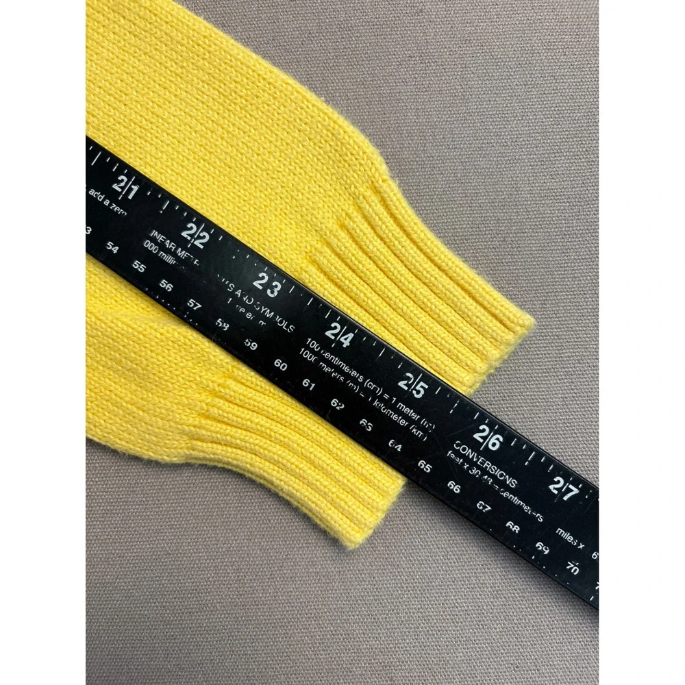 Polo Ralph Lauren Mens Yellow 100% Cotton Quarter Zip Pullover Sweater Large